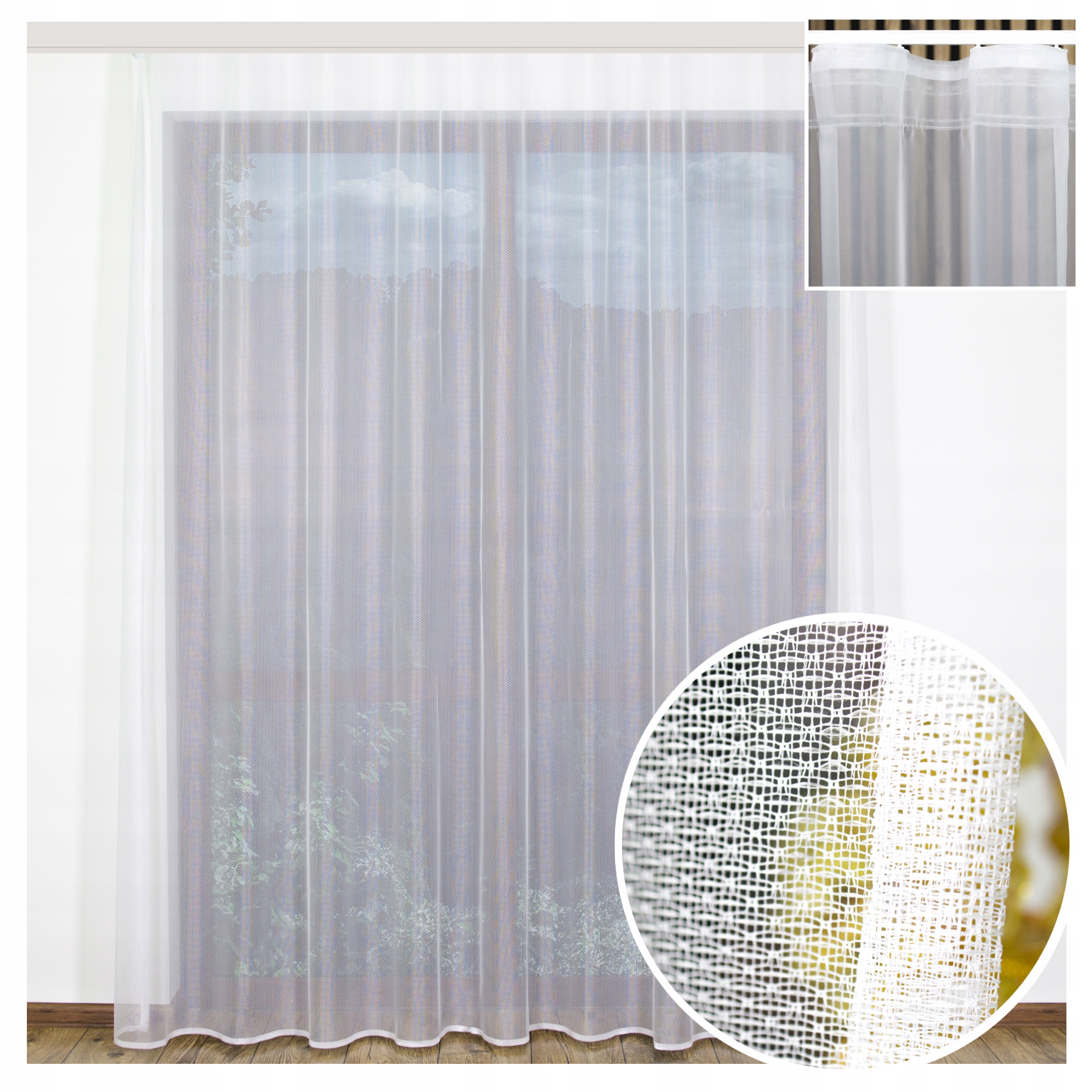 Hotová Záclona Moderní Žakár Sabina Bez Žehlení 350x130 Wave Obývacího Pokoje