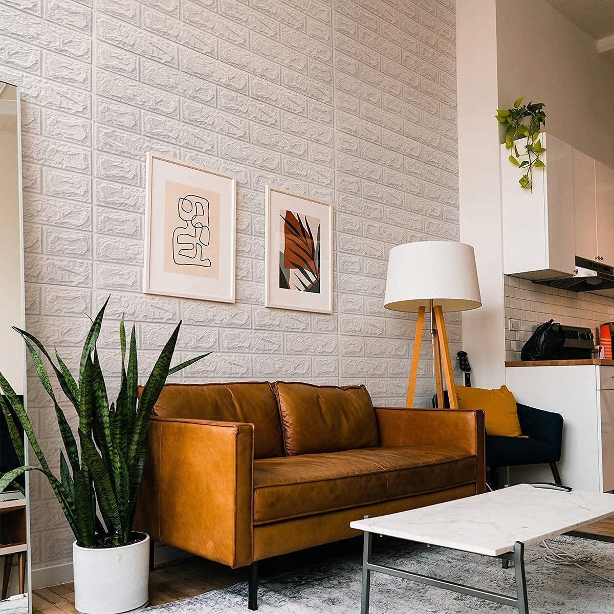 x10 NAKLEJKA 3D TAPETA ŚCIENNA SAMOPRZYLEPNA CEGŁA BIAŁA NOWOCZESNA HIT MUR Marka inna