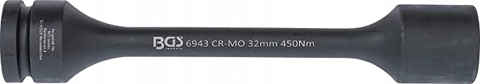 Nasadka 1" udarowa 32 mm 6-kątna długa 450 Nm