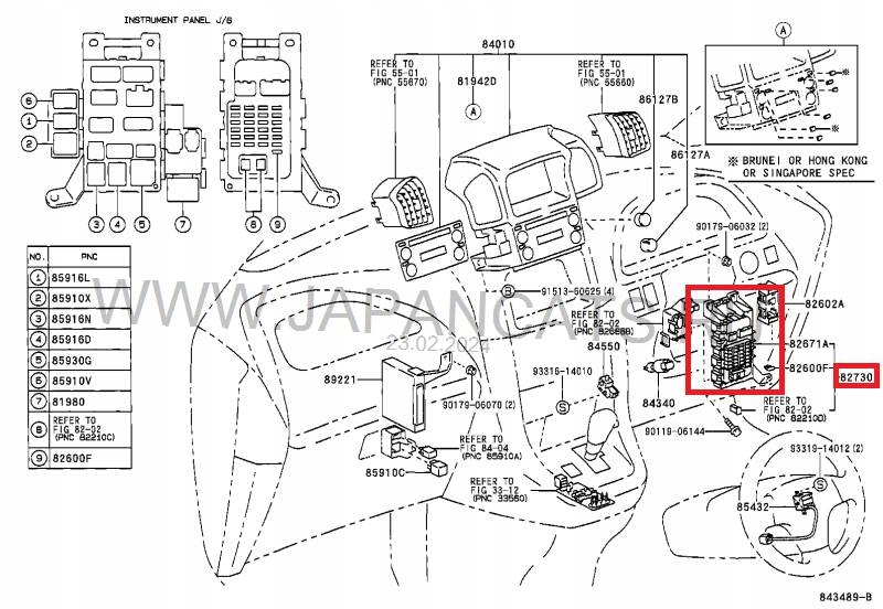 Module fusibles Lexus RX 2001 82730-48030