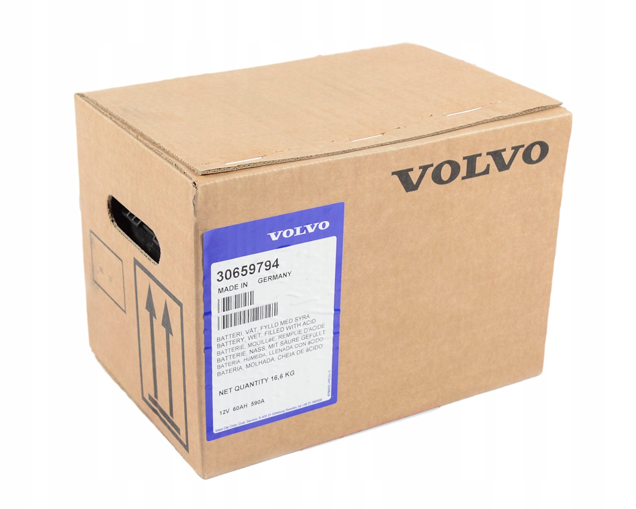 30659794 - VOLVO C30 S40 V50 аккумулятор оригинал 590A 60Ah OE