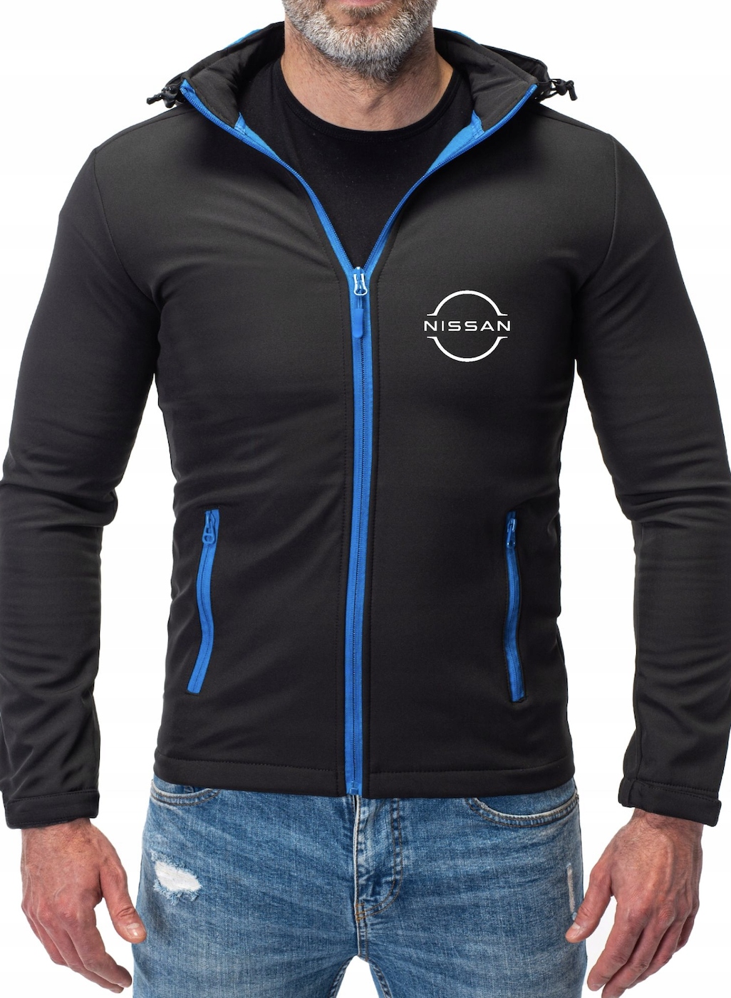 Pánská Přechodová Softshellová Bunda Nissan Černá, Velikost L