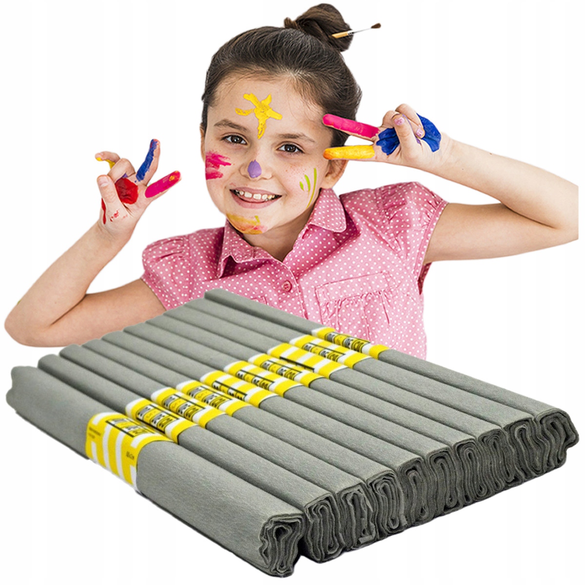 BIBUŁA PAKOWA MARSZCZONA JASNOSZARA 50X200CM