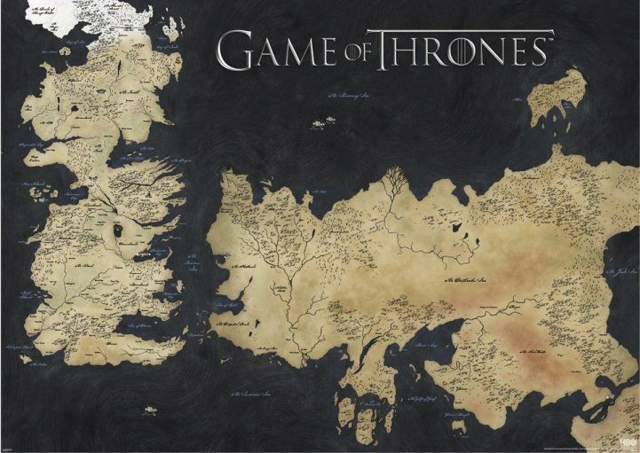 

Gra o Tron Mapa Westeros Essos Plakat 140x100 cm