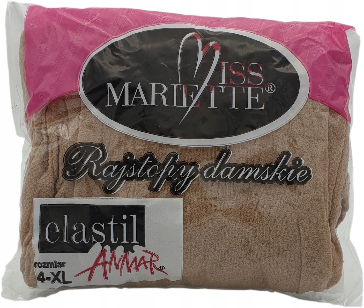 

Rajstopy zwykłe 4-XL duży klin Miss Mariette