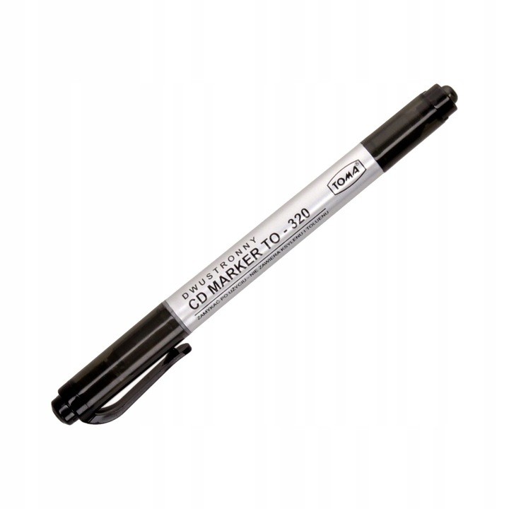 

Marker dwustronny do płyt CD Czarny 0,5-0,8mm Toma