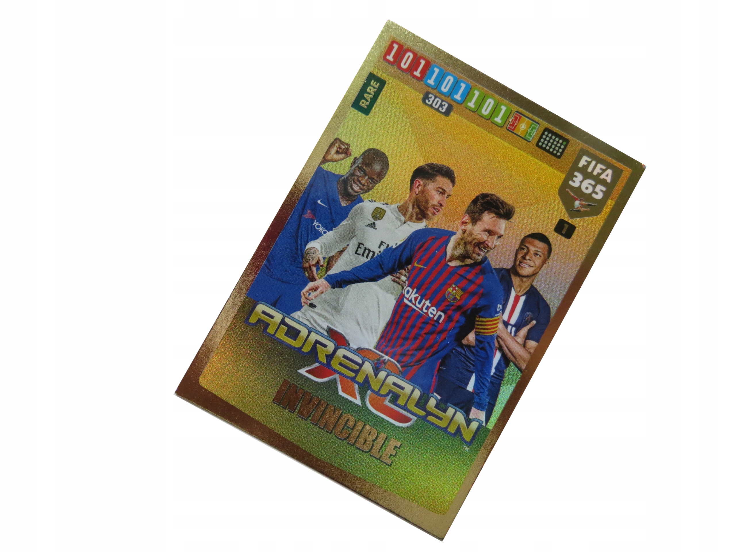 PANINI FIFA 365 2020 KARTY PIŁKARSKIE RARE INVINCIBLE # 1 MESSI MBAPPE