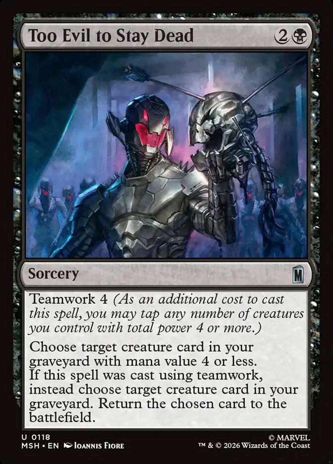 [mtg] Too Evil to Stay Dead (msh)