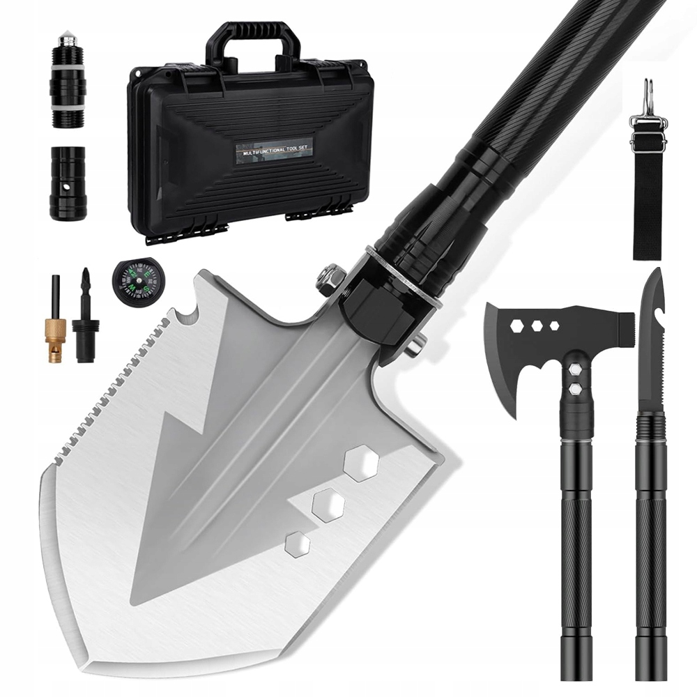 Multifunkční saperka se sekerou – sada pro přežití V Pouzdru