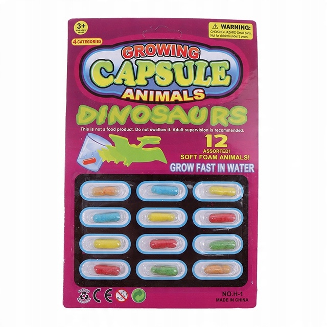 

Magiczne kapsułki Dinozaur rosnące w wodzie
