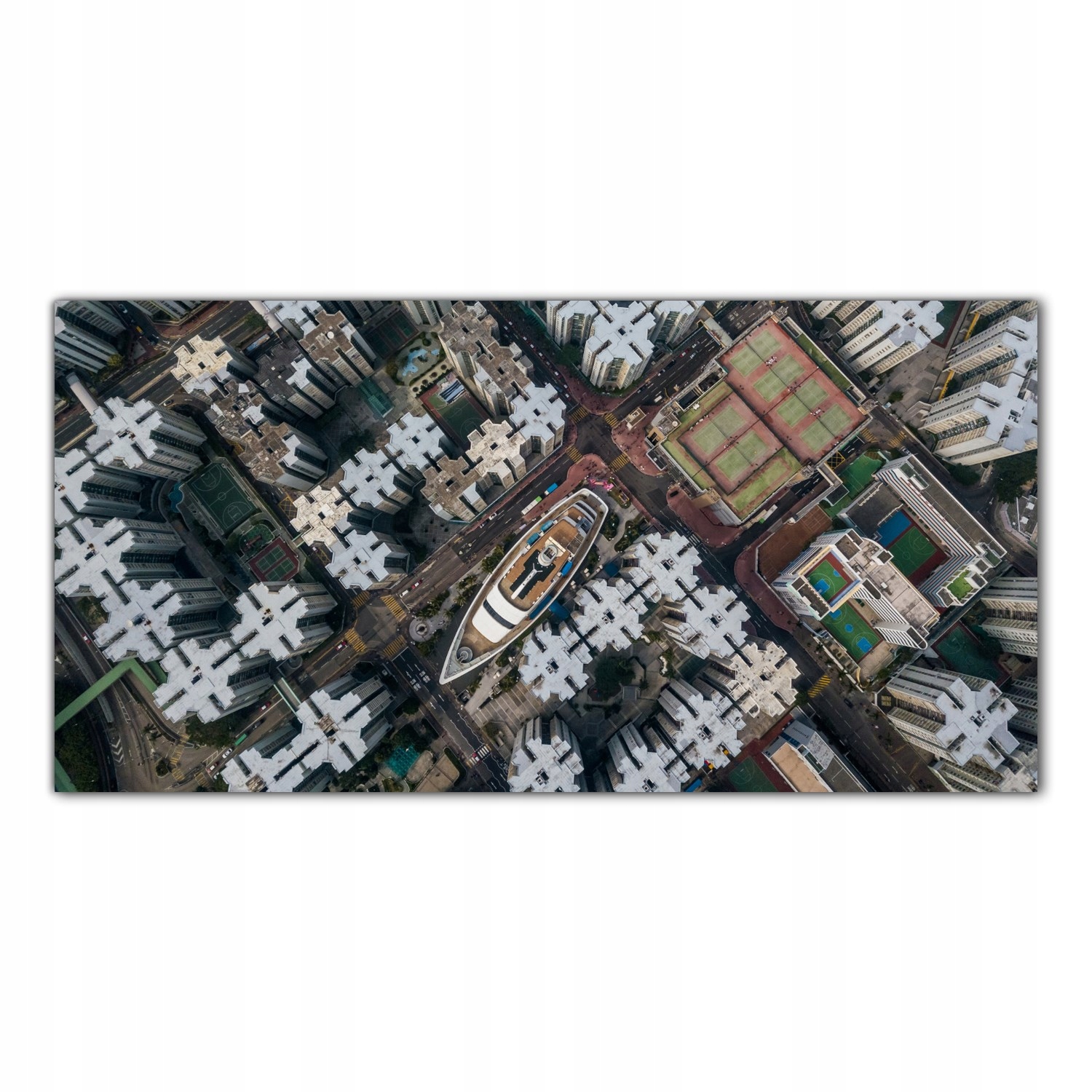 

Obraz Szklany Foto-obraz Wieżowce Miasto 140x70