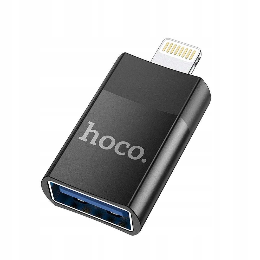 Adapter Otg Usb A do Lightning Hoco UA17 czarny