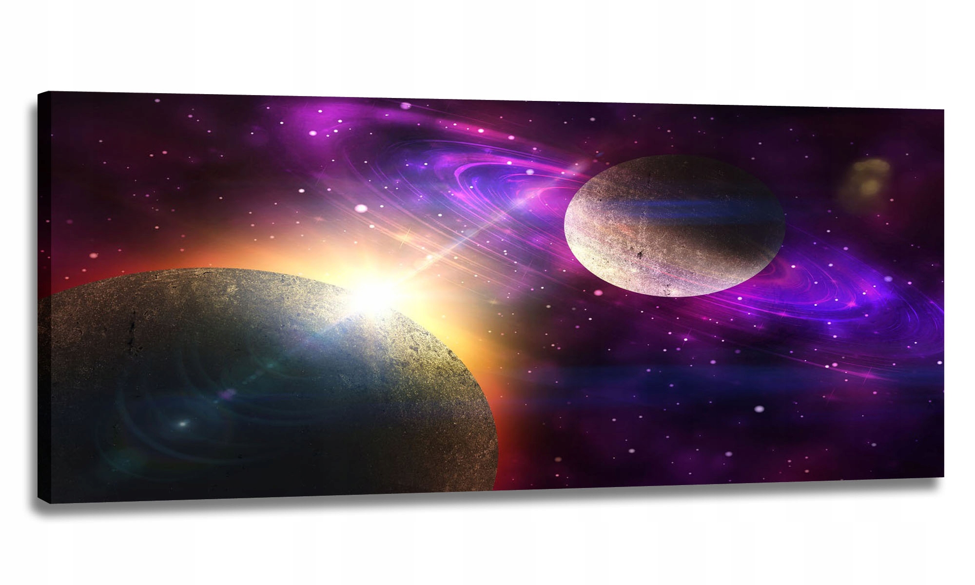 Obraz Led 150x70 Nástěnné Svítidlo Led Dálkový Ovladač Vesmír Planety