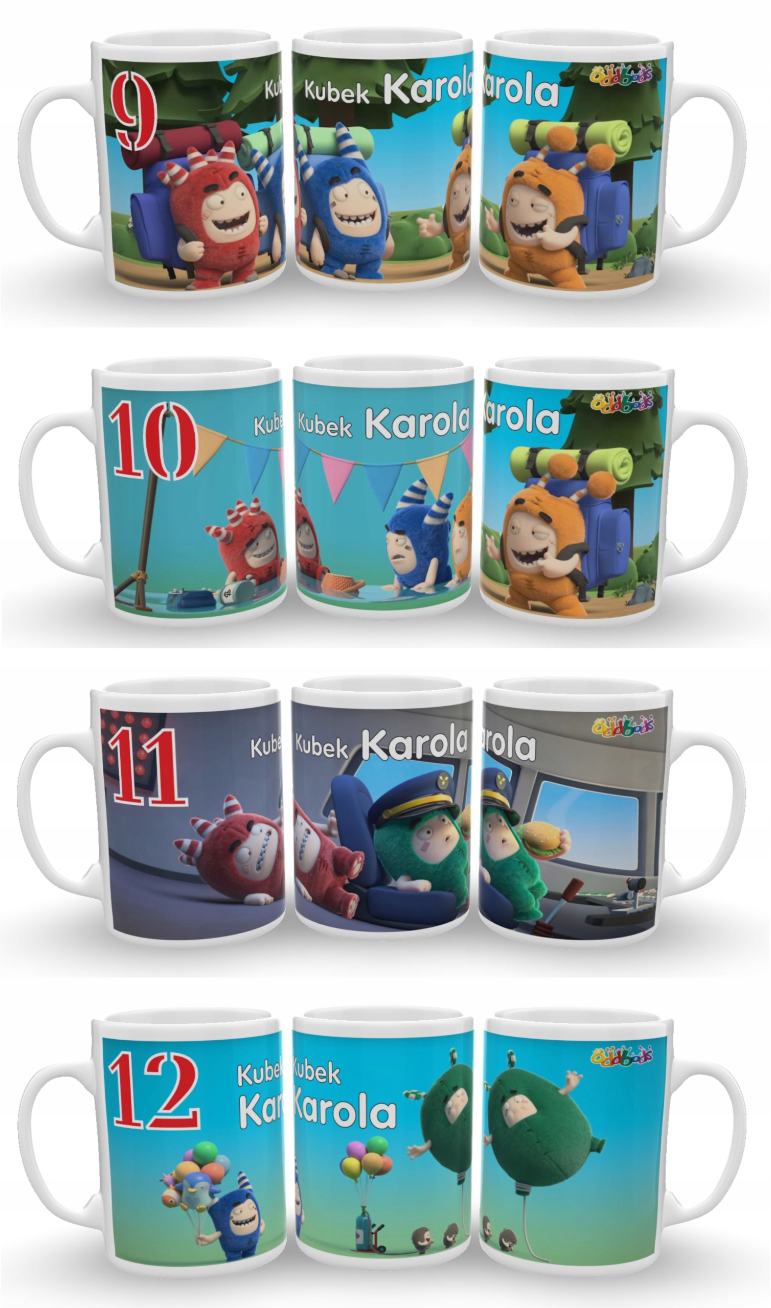 ODDBODS KUBEK + IMIĘ DUŻO WZORÓW PREZENT Materiał ceramika