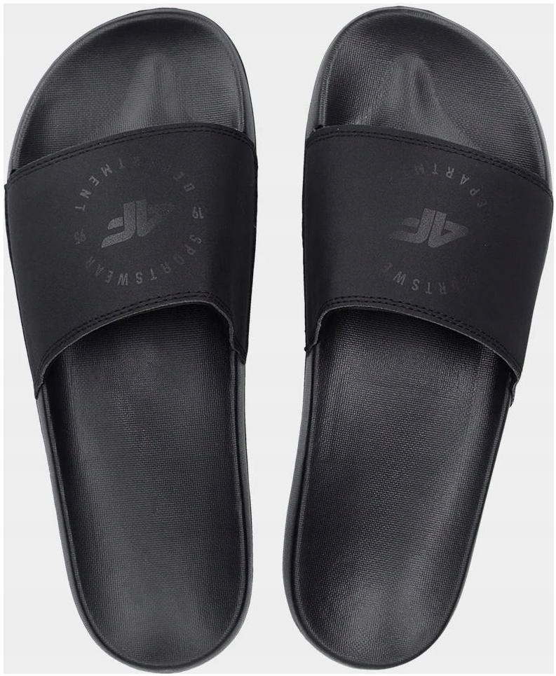 KLAPKI 4F MESKIE WSUWANE PLAŻOWE BASENOWE - Czarne r. 41