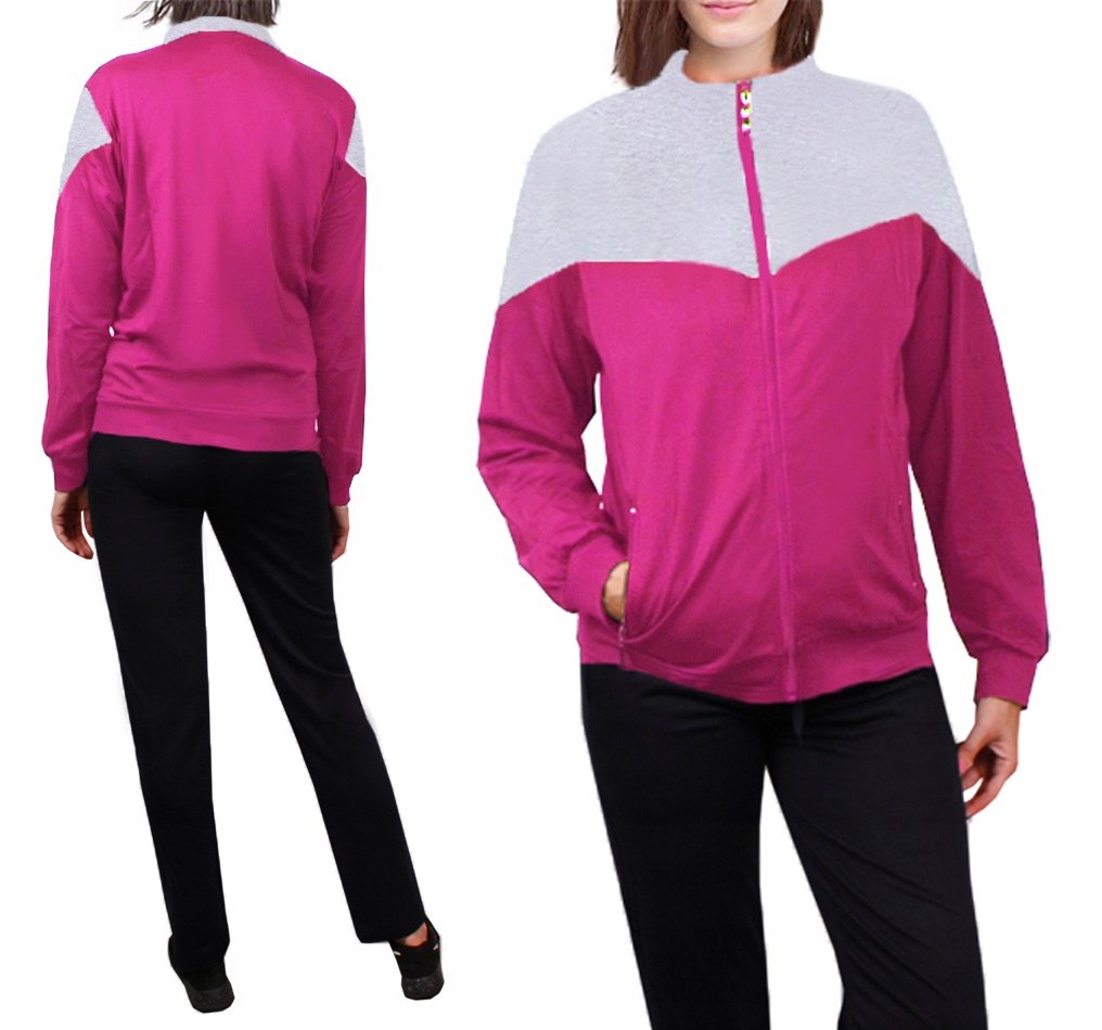

Dres damski na stójce Bluza+spodnie malina 910 XXL