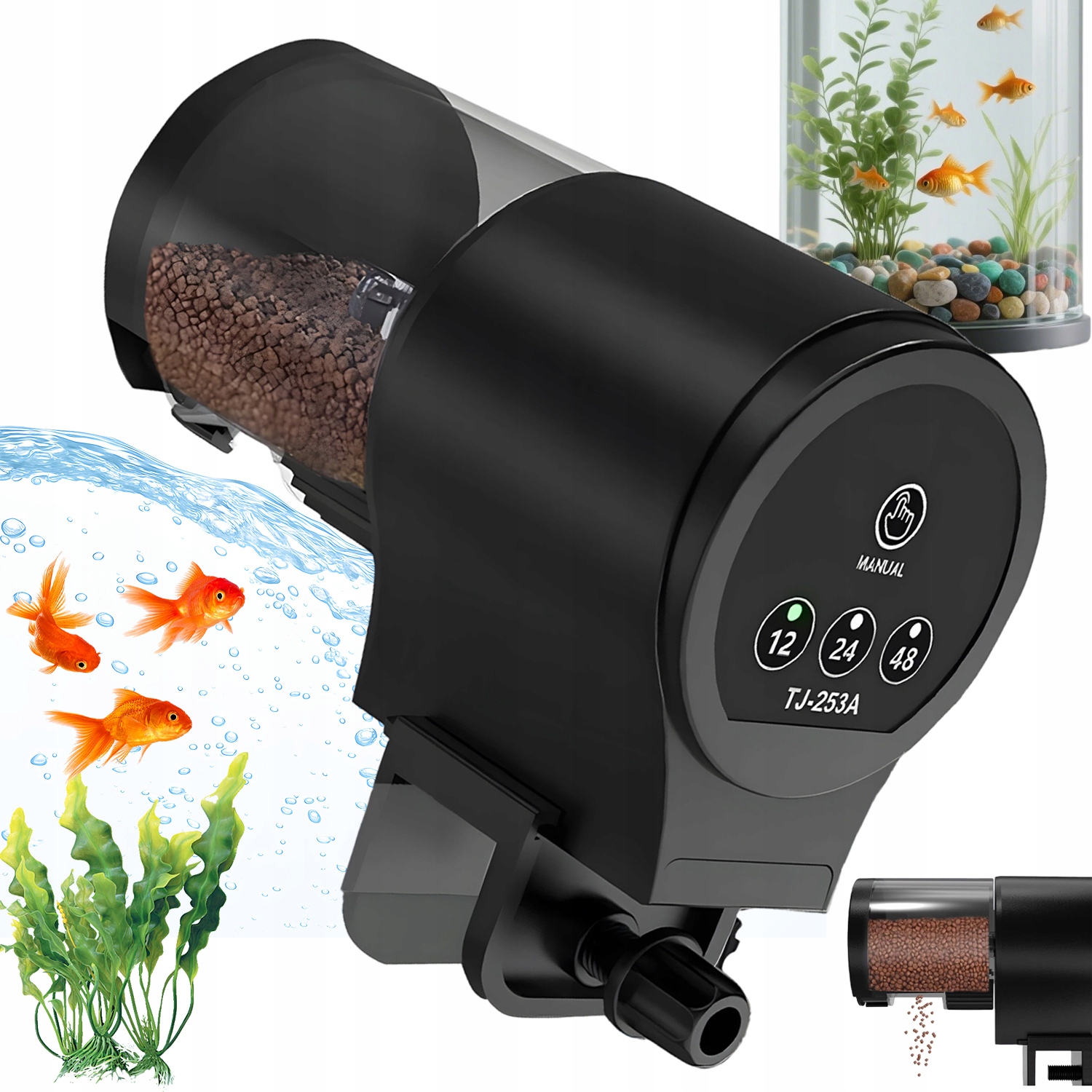 Automatické Krmítko Na Ryby 100 ML, 3 Automatické Režimy Krmení