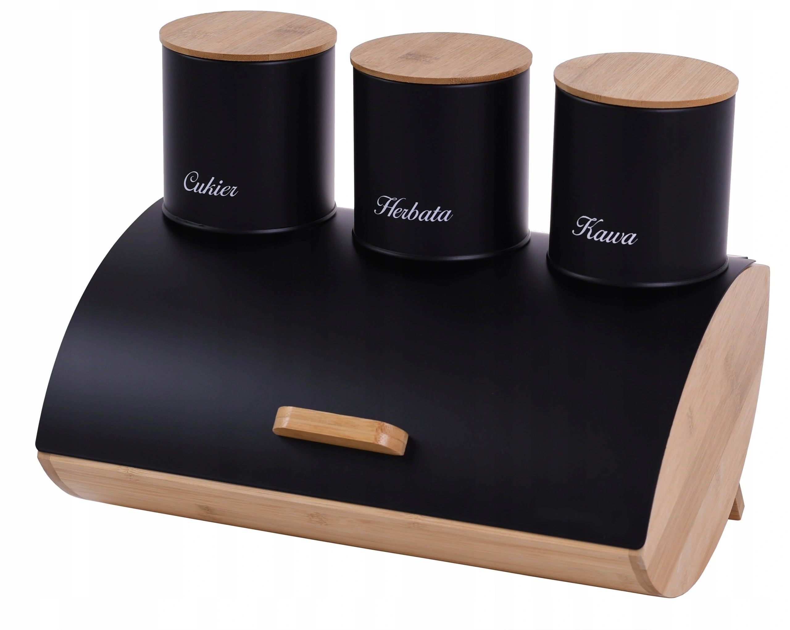 

Chlebak zestaw Eurokitchen Carpi czarny bambus