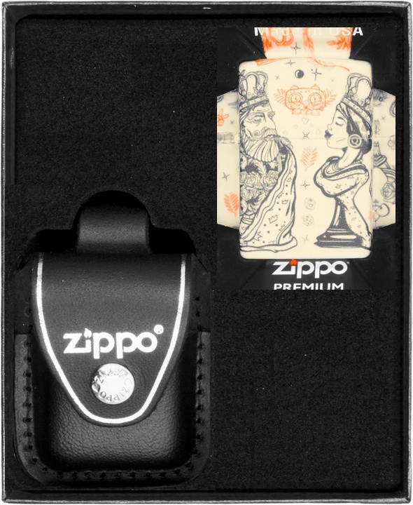 Sada Zippo Zapalovač Chess Design Dárkový No3