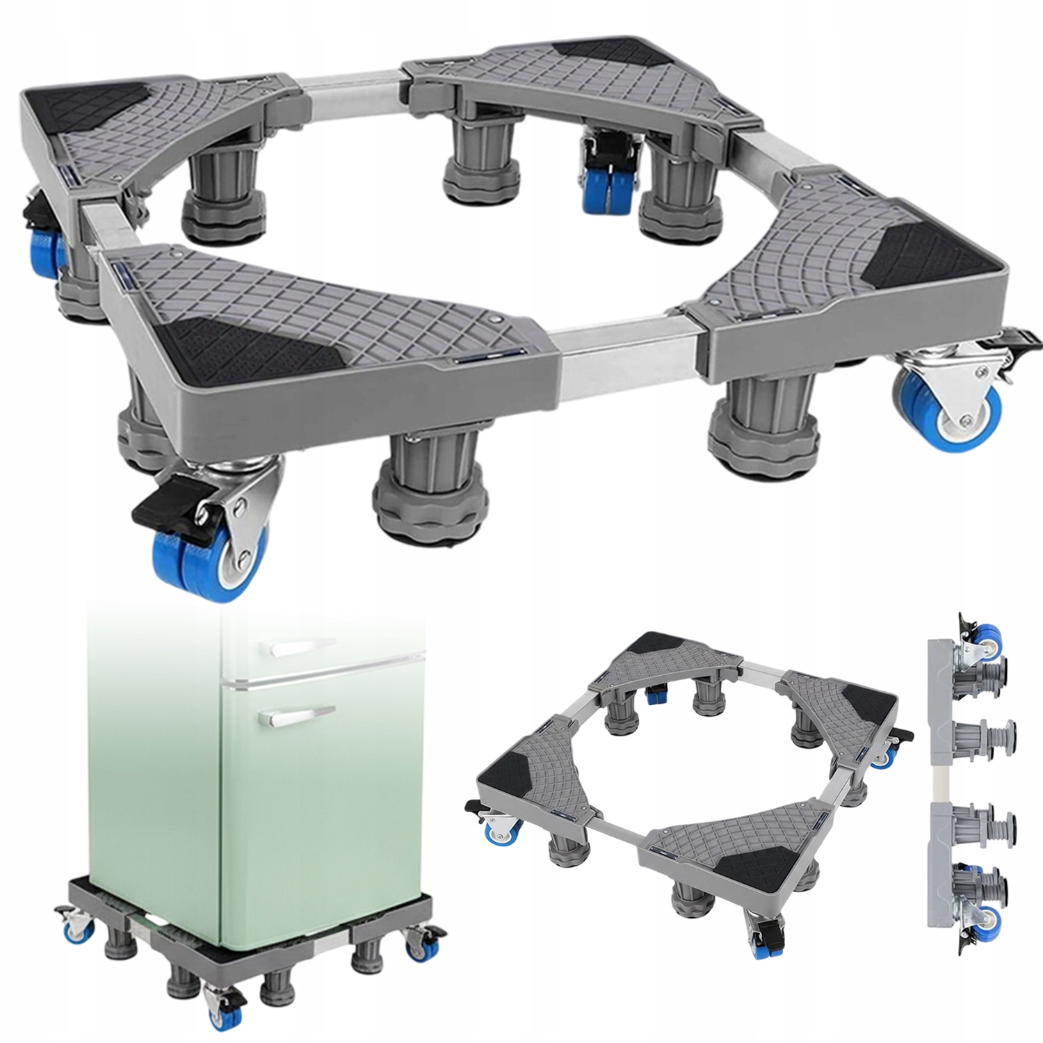 Podstawa Pralki Teleskopowa Regulowana 42-66CM Na Kółkach Antywibracyjna