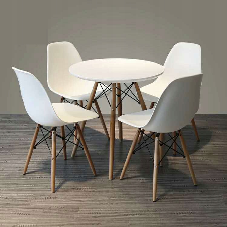 ZESTAW SKANDYNAWSKI STÓŁ 80 NOWOCZESNY 2 KRZESŁA SZARE Kolor blatu dąb rustykalny