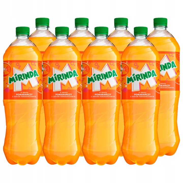 Mirinda Sycený nápoj s příchutí pomeranče 1,5 l x 8 kusů