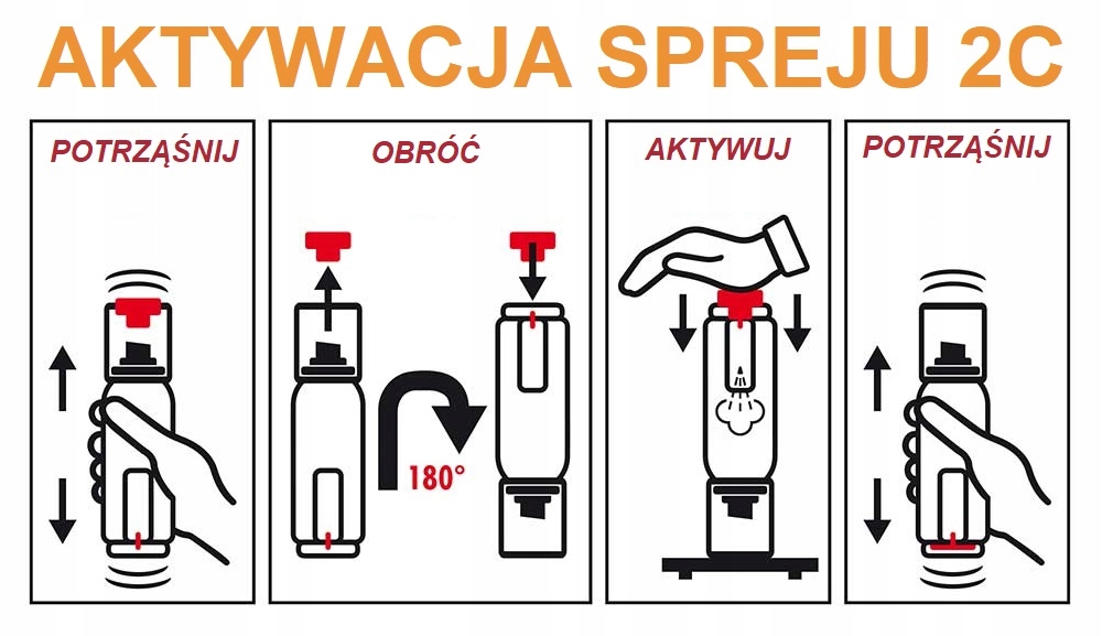 Lakier do zaciskow sprej 2K Foliatec czerwony Packaging Spray