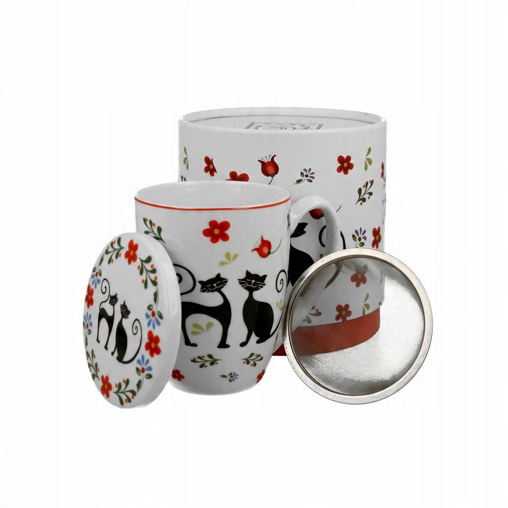

Kubek zaparzacz 380 ml w tubie koty etno 3120