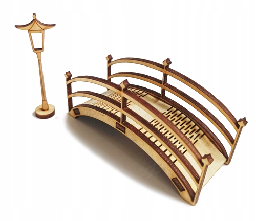 

Most Latarnia las w słoiku ogród 3D szkle sklejki