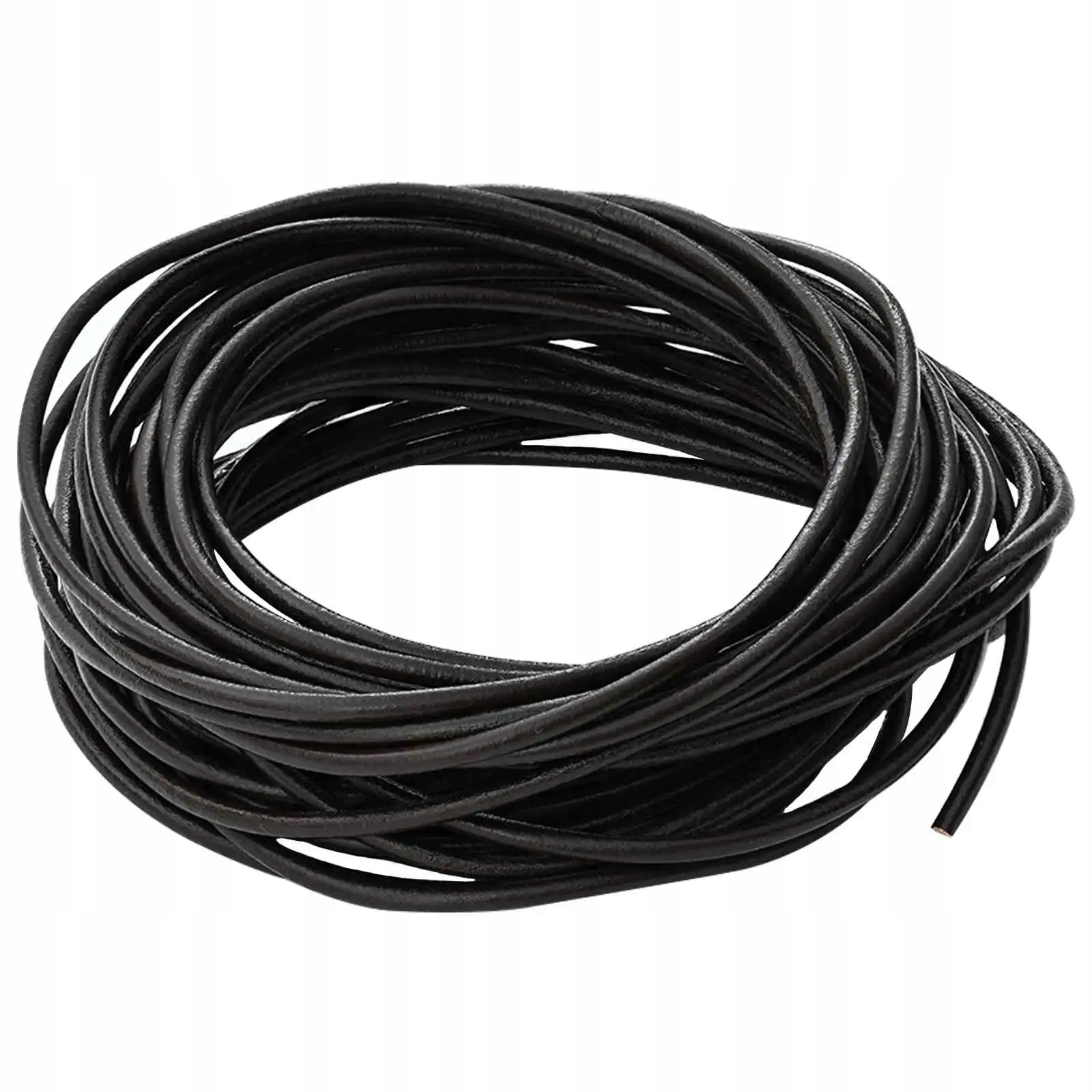 Kožená šňůra Tmavě hnědá Ø3 mm x 50 m Kůže
