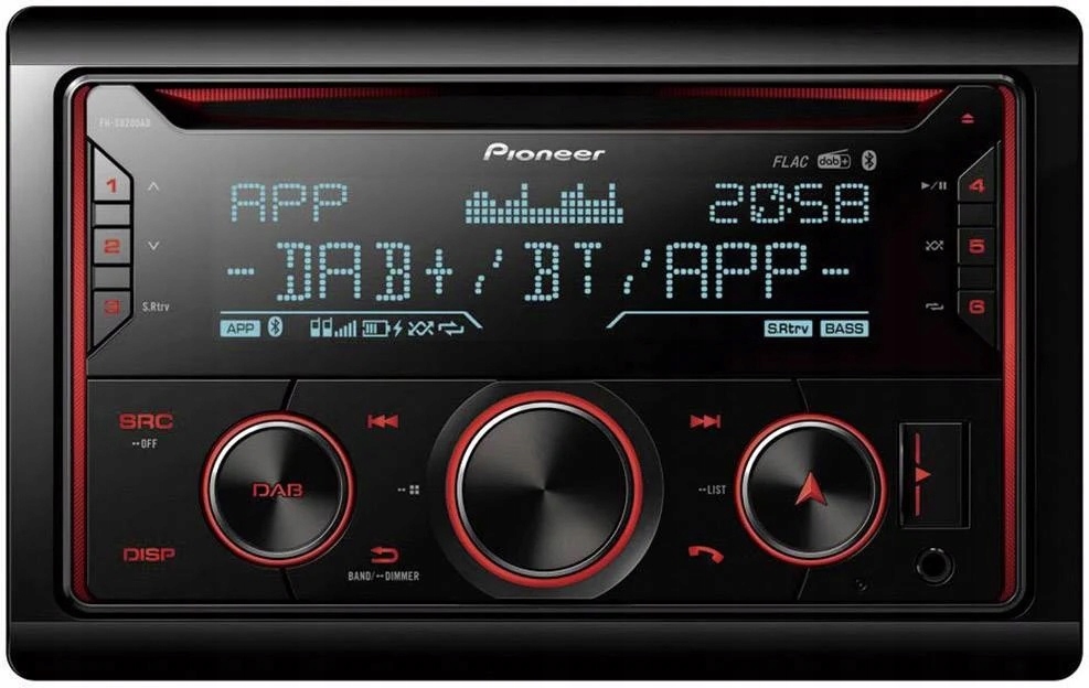 Pioneer FH-S820DAB Autorádio 2DIN CD MP3 Dab+ Bluetooth VarioColor