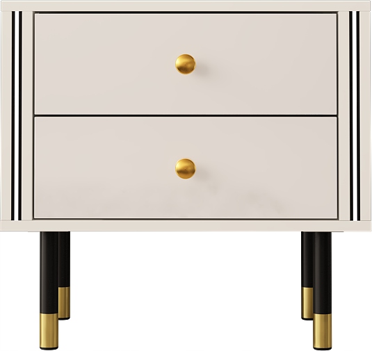 Szafka nocna CRISTAL 04 55x40 biały połysk+LED MEG