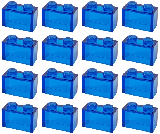 

Lego 3065 Klocek 1x2 tr. niebieski cie (12g) 16szt