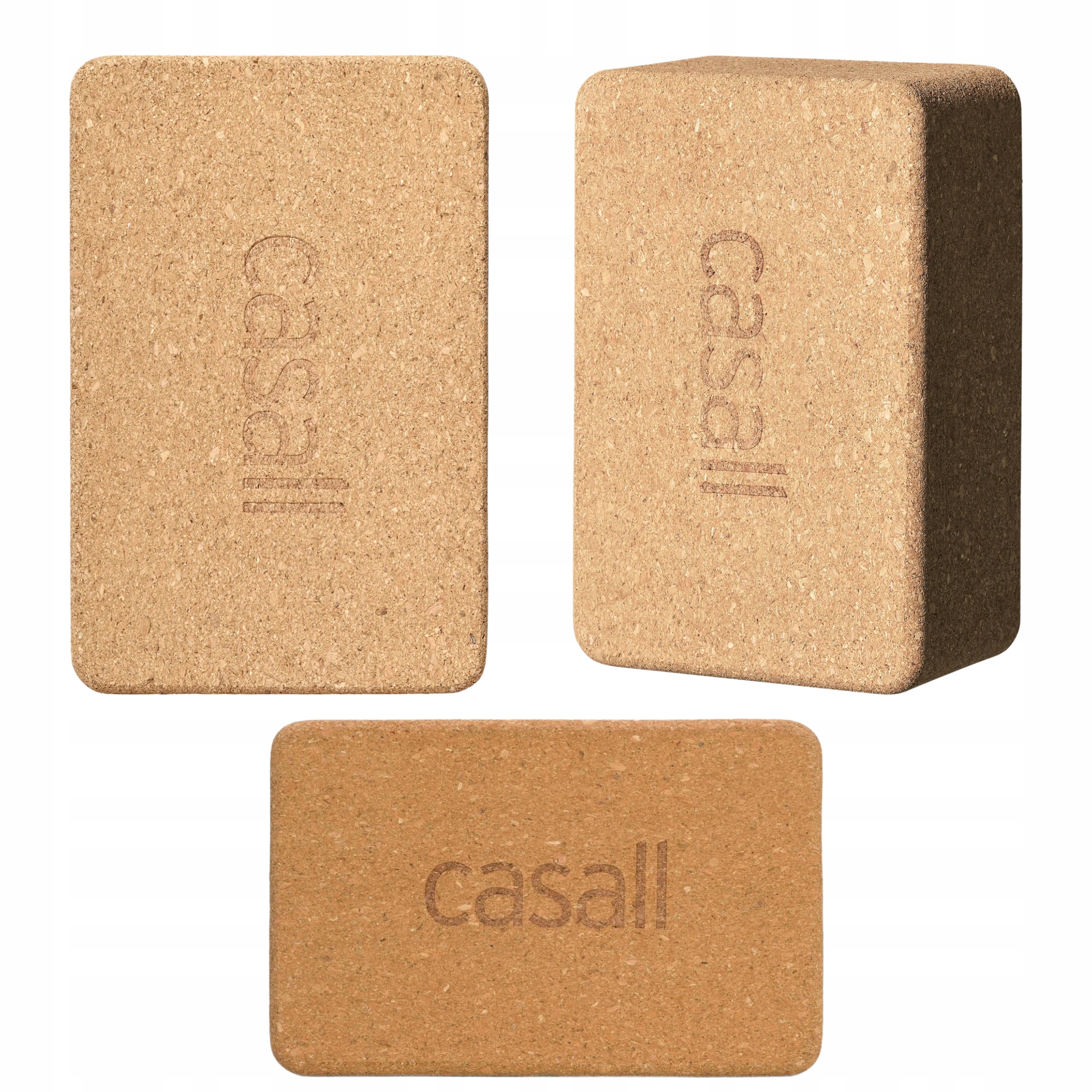 Kostka na jógu Casall Yoga Block 22,3 × 14,3 cm 100% přírodní korek