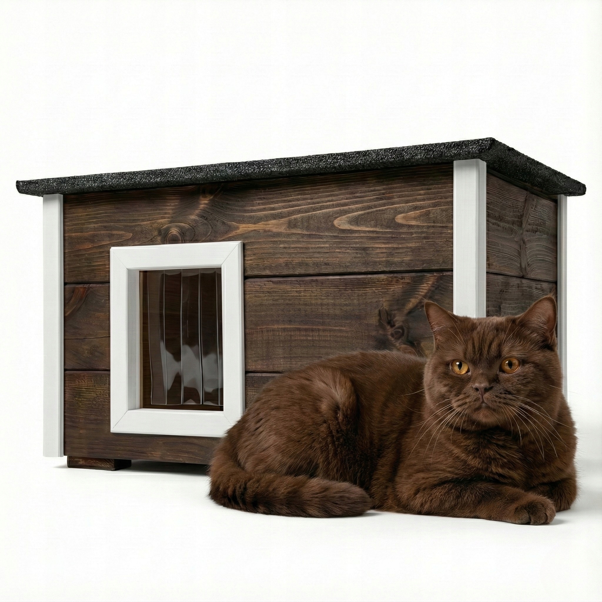 Velká Celá Zateplená Budka Bouda Domeček Pro Kočky Zasílá V Plném Rozsahu Dárek
