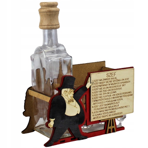 

Karafka z kieliszkami dla Szefa Zestaw Czerwony