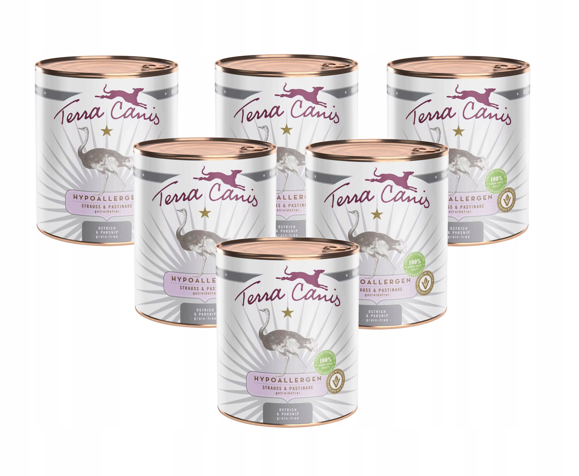 Terra Canis Hypoallergenic – Pštros s pastinákem 6x800 g