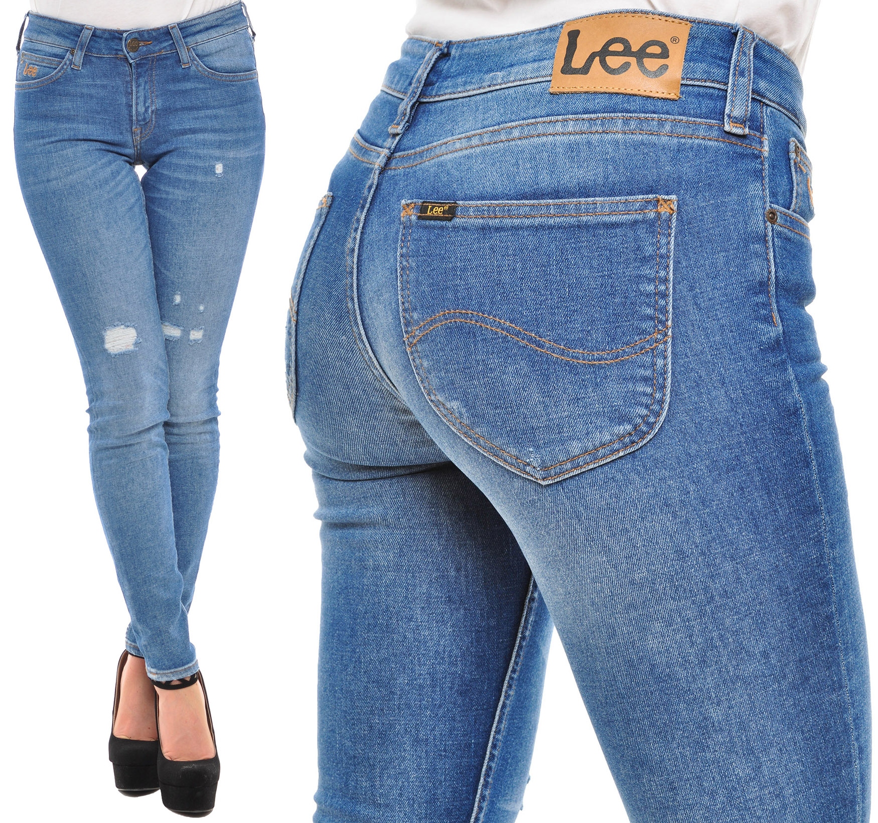 

Lee spodnie Skinny blue jeans Scarlett W24 L31
