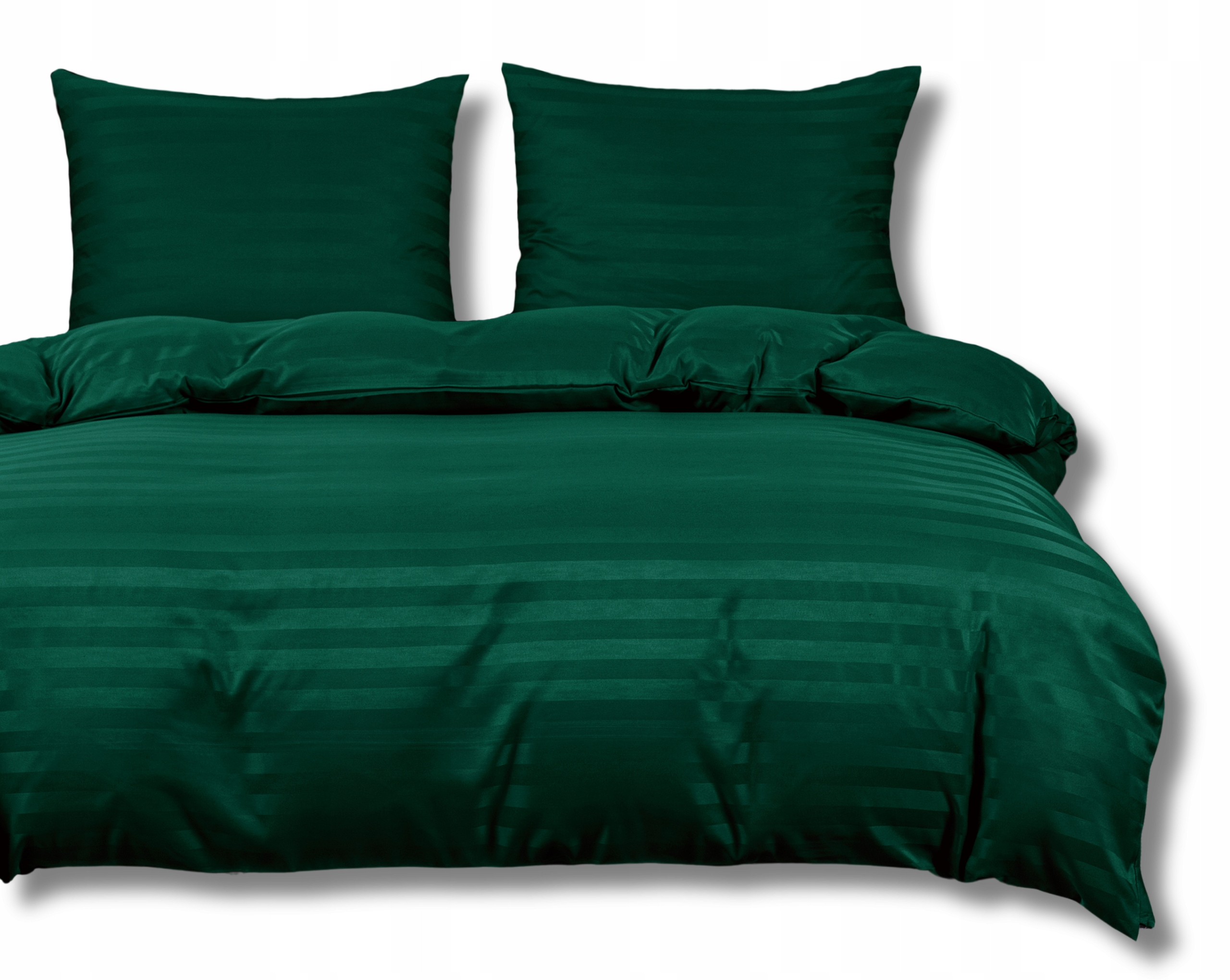 Komplet Pościeli Adamaszek 220x200 Zieleń Butelkowa