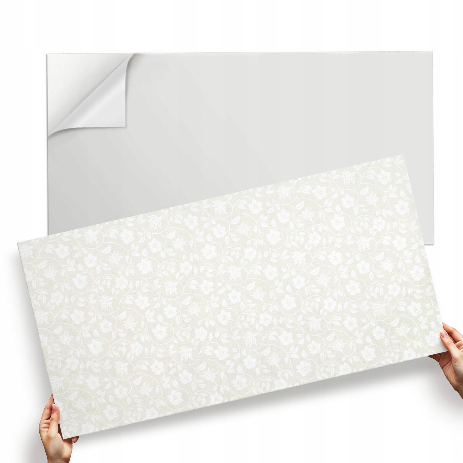 Nástěnný obklad s Pvc grafikou Floristický vzor na pozadí 120 x 60 cm