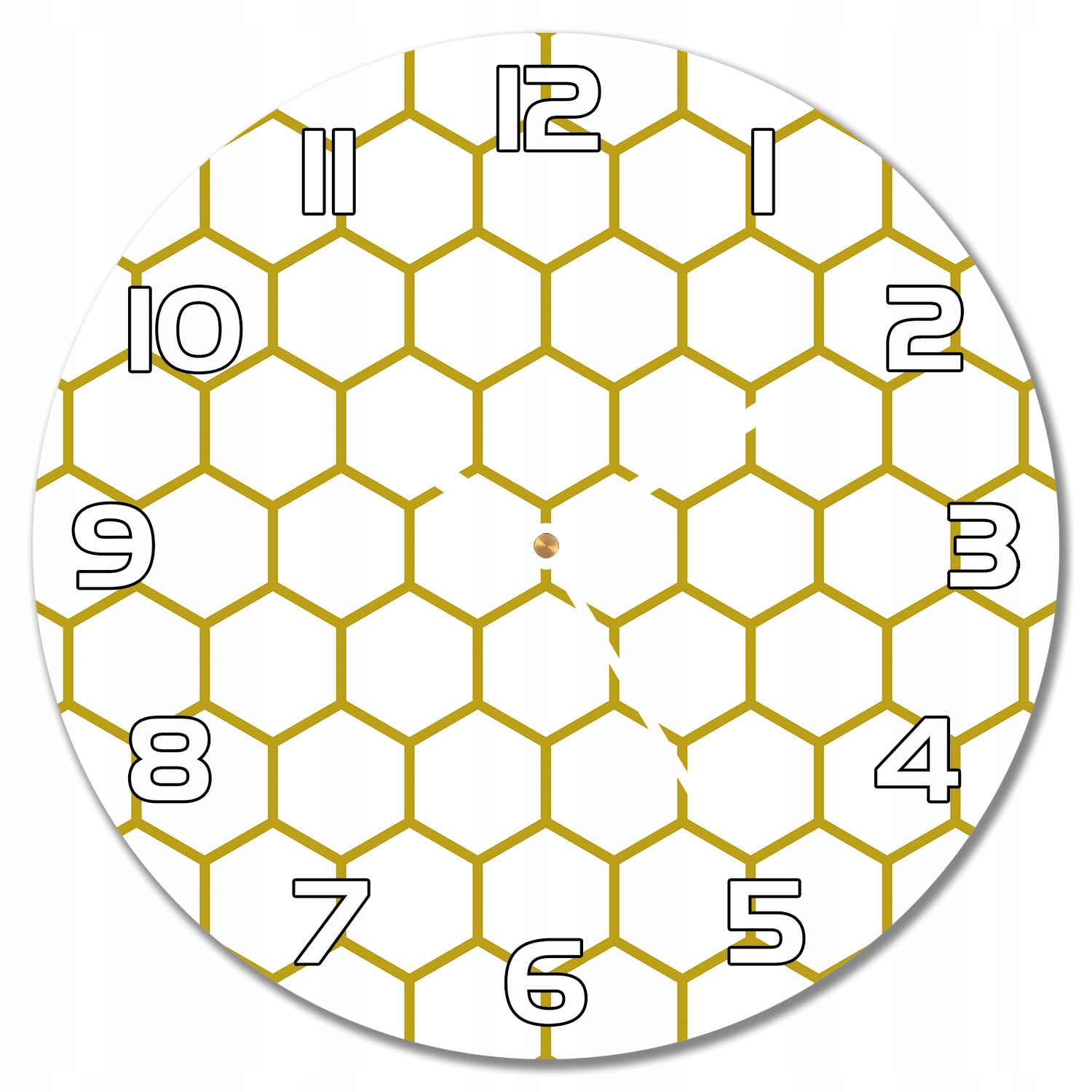 

Zegar ścienny Złoty geometryczny mural f30 cm