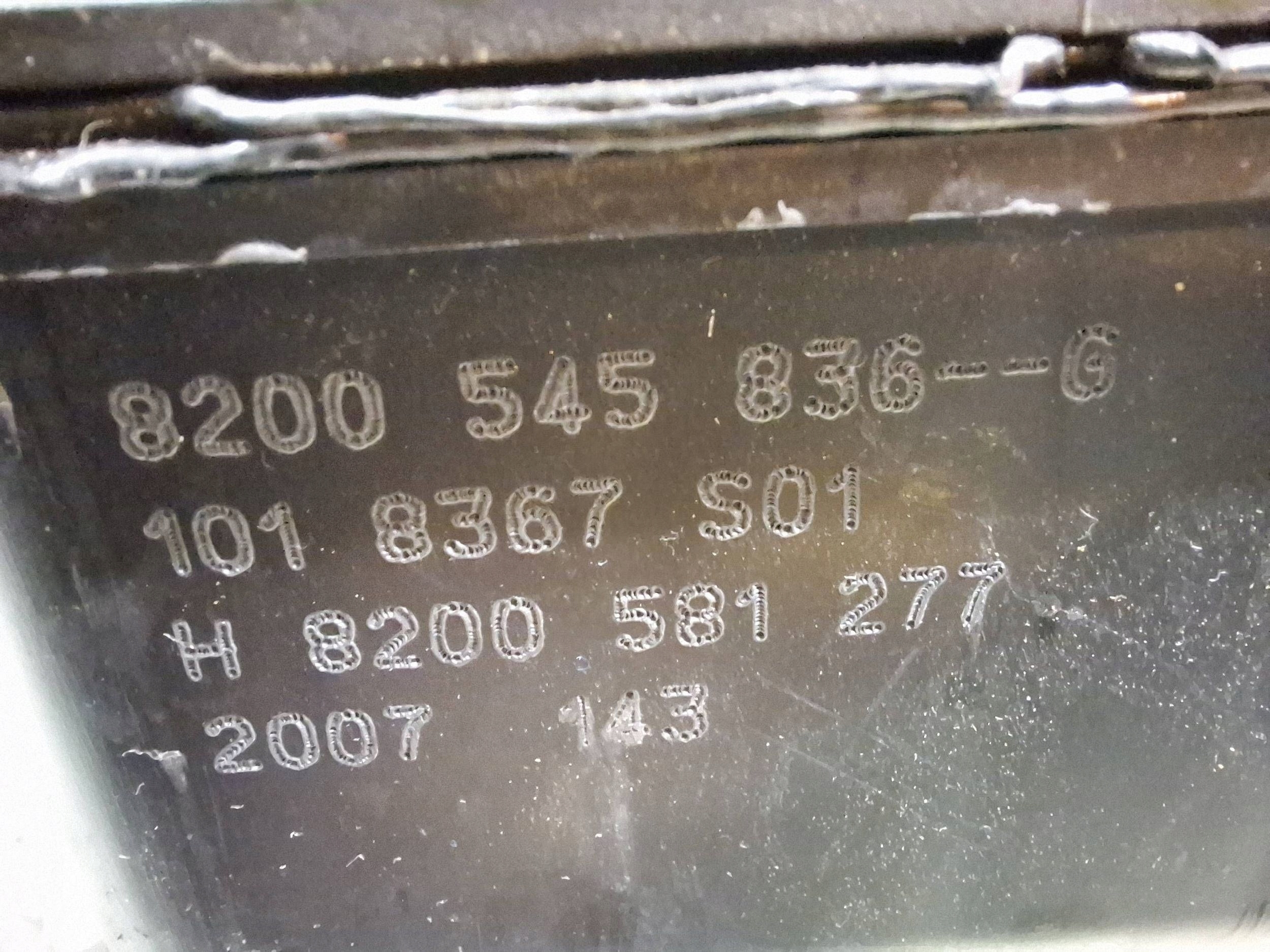 Gehäuse filter luft 8200545836 RENAULT LAGUNA III 2.0 DCI 07