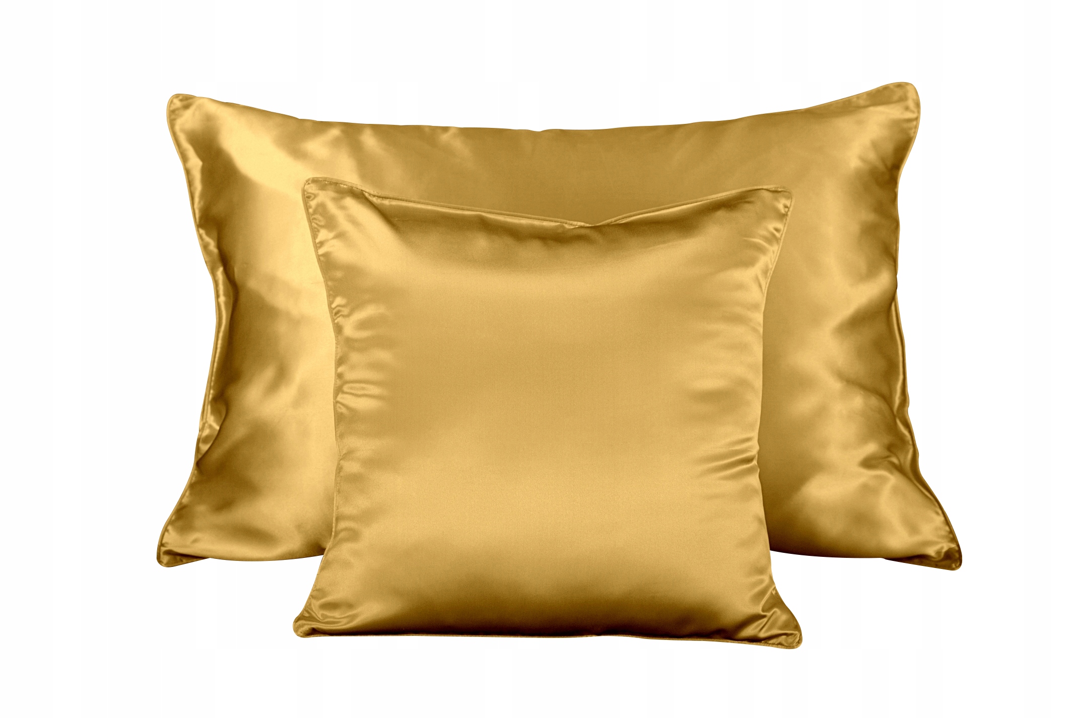 100 % Hodvábna obliečka 70x80 na vankúš Vankúš Posteľná Bielizeň Dark Gold Zlatá