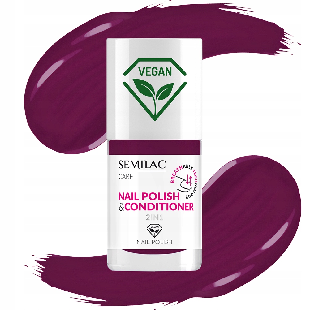SEMILAC LAKIER DO PAZNOKCI Z ODŻYWKĄ BREATHABLE - 026