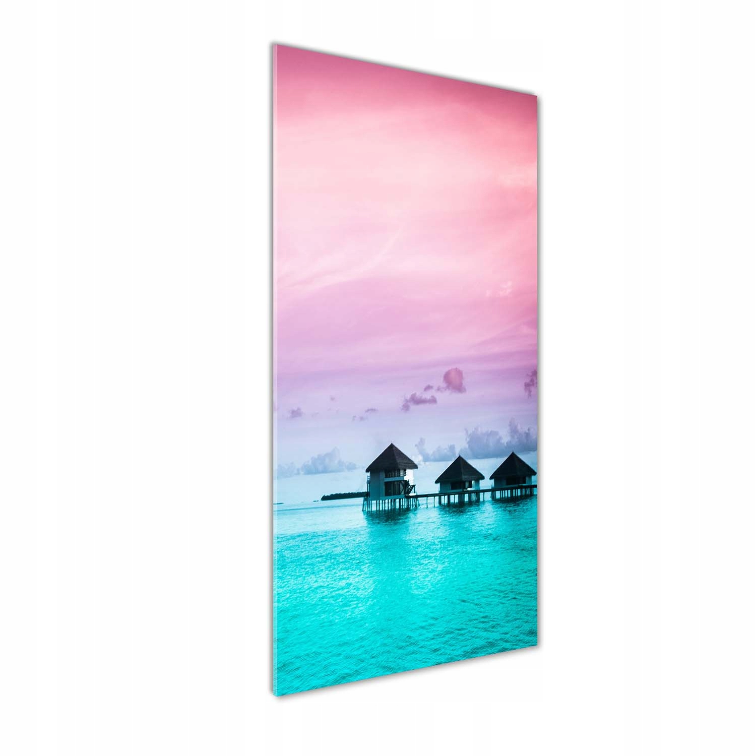 

Foto obraz na szkle Bungalowy na wodzie 50x125 cm