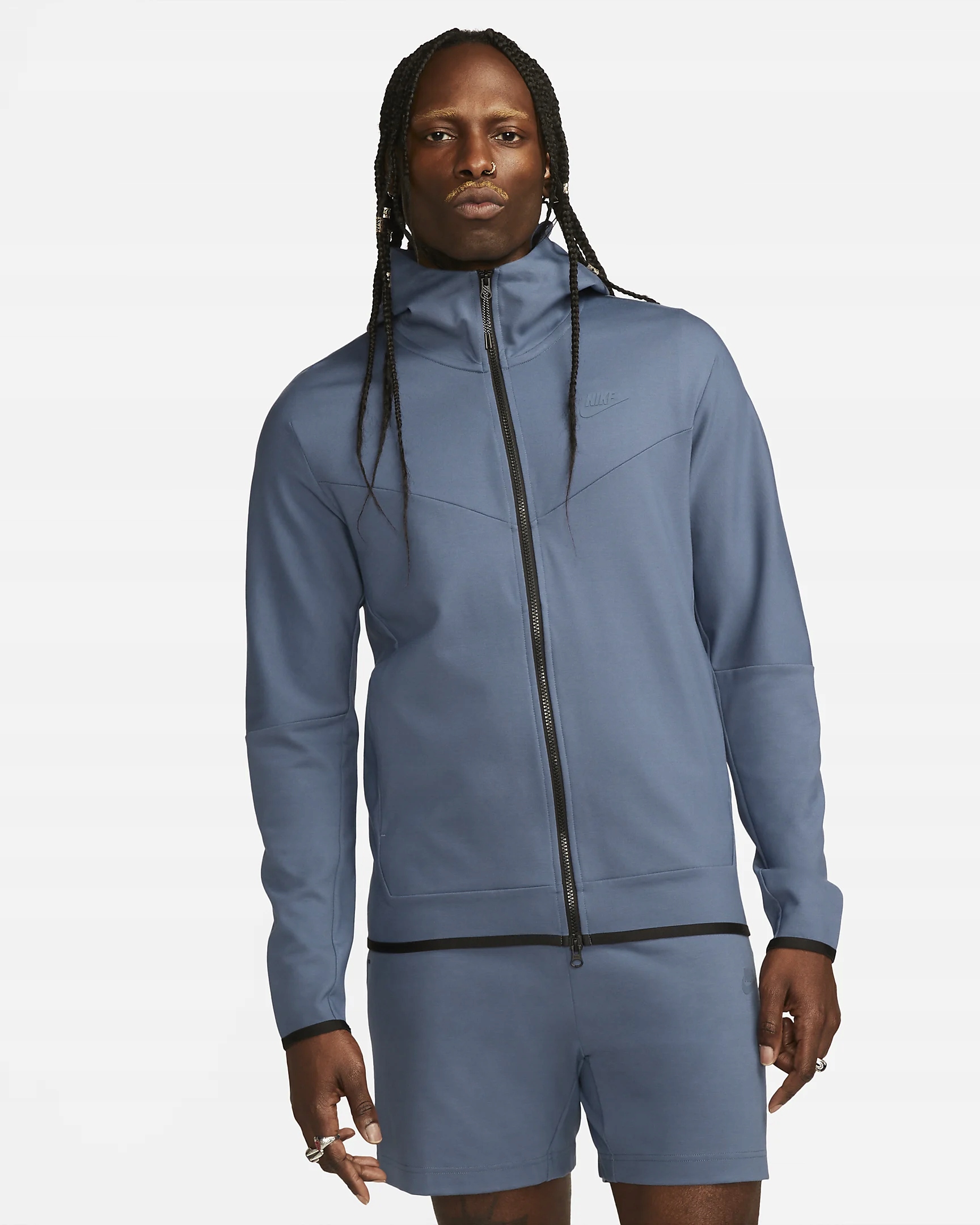 nike tech fleece jacket light blue
