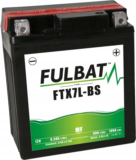 Akumulator Fulbat YTX7L-BS FTX7L-BS 12V 6.3Ah 100A