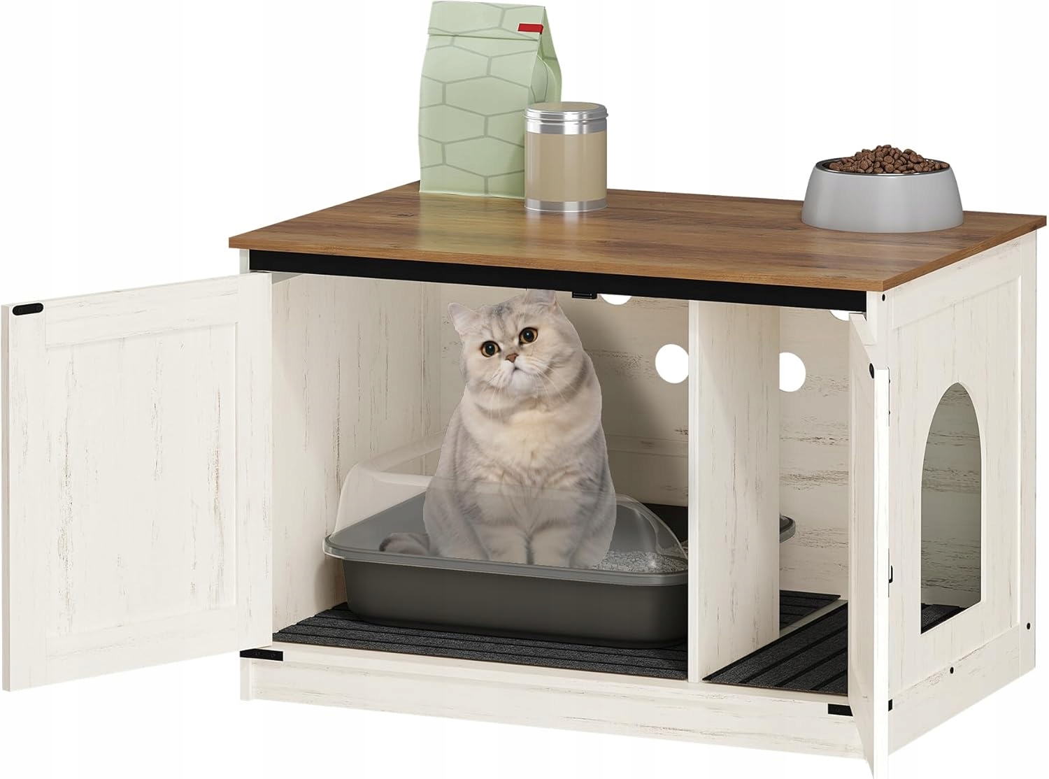 Szafka Dla Kota z Miejscem Na Kuwetę Domek Dla Kota 50 cm x 80 cm x 54cm