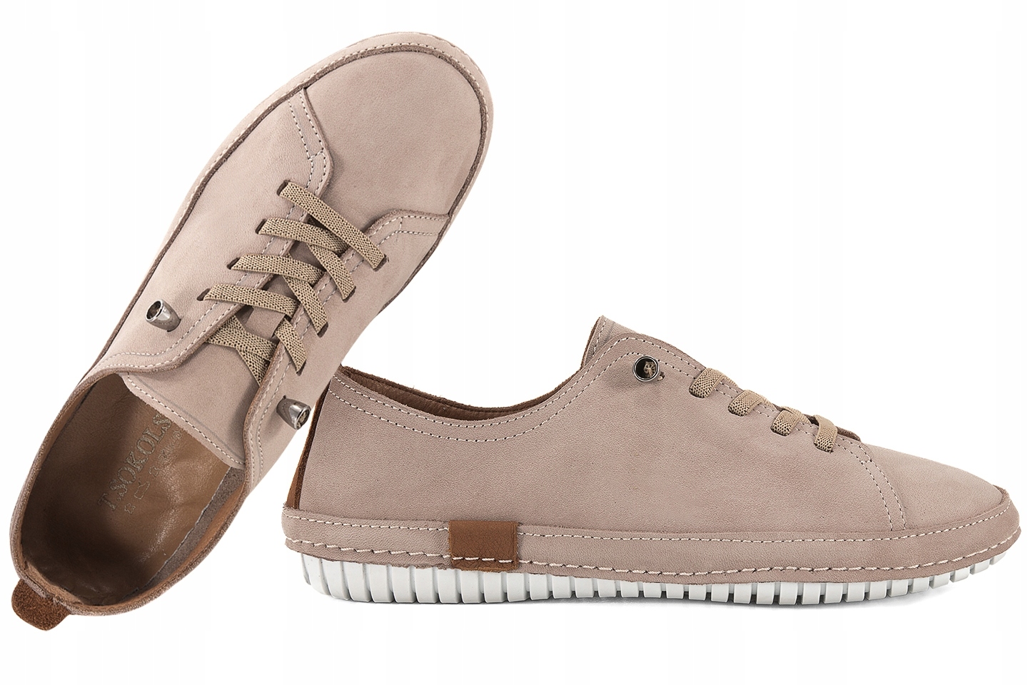 T.sokolski Er 2948 Kožené Polobotky Dámské Tenisky Nubuk béžová Béžová 38