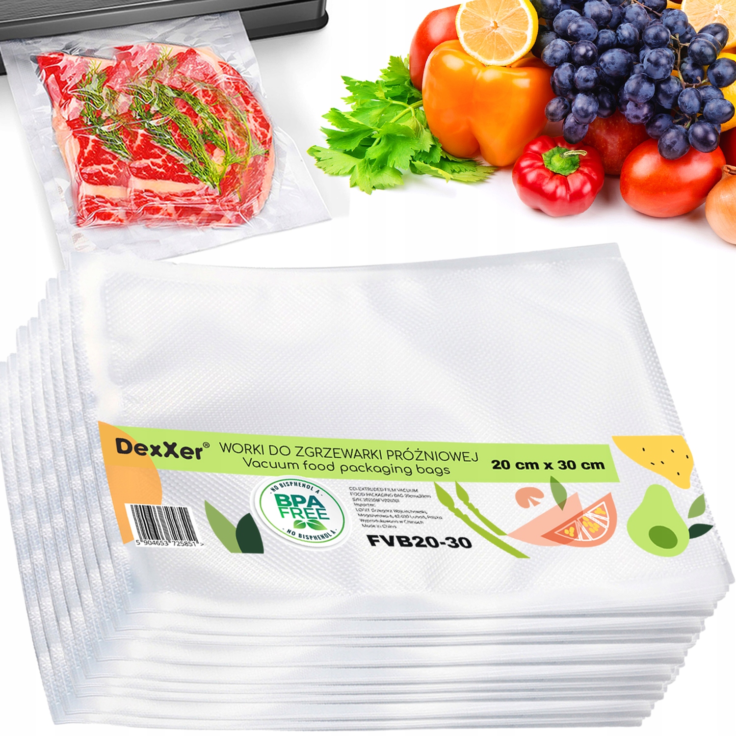 

Worki Próżniowe Moletowane Do Pakowarki 20x30 cm